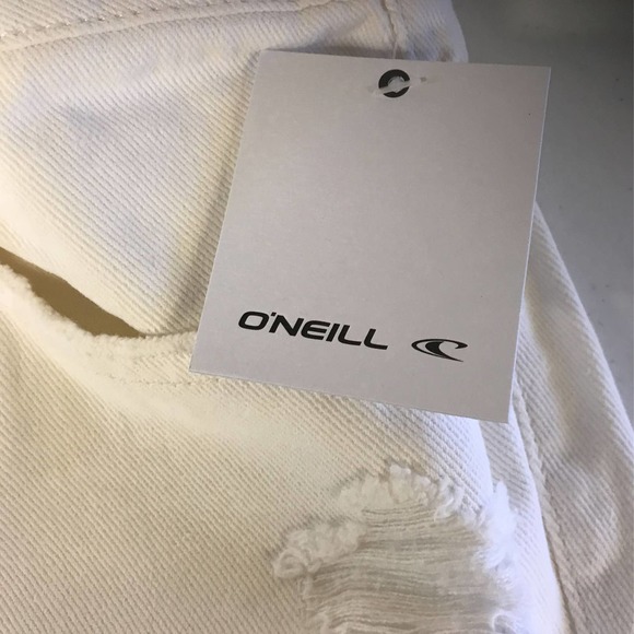 O’NEILL Women's Angus White Denim Shorts, Size 27 - Picture 5 of 6